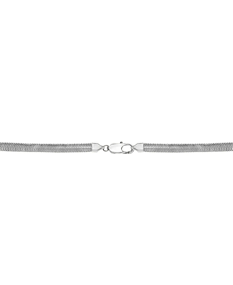 Blackjack Men's Wide Herringbone 20" Chain Necklace in Stainless Steel