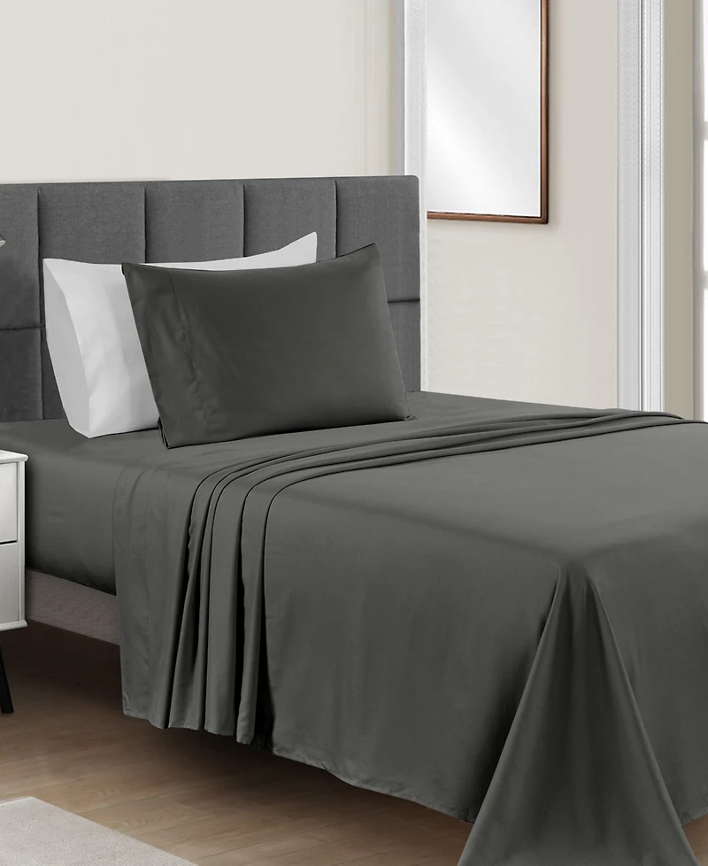Sunham Microfiber Easy Care Solid -Pc. Sheet Set