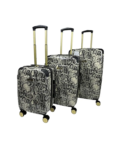 Jenni Chan Python 3-Piece Hardside Spinner Set