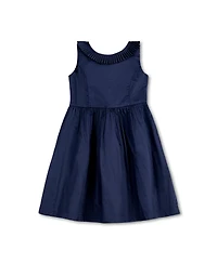 Hope & Henry Big Girls Sleeveless Pleated Collar Sateen Party Dress