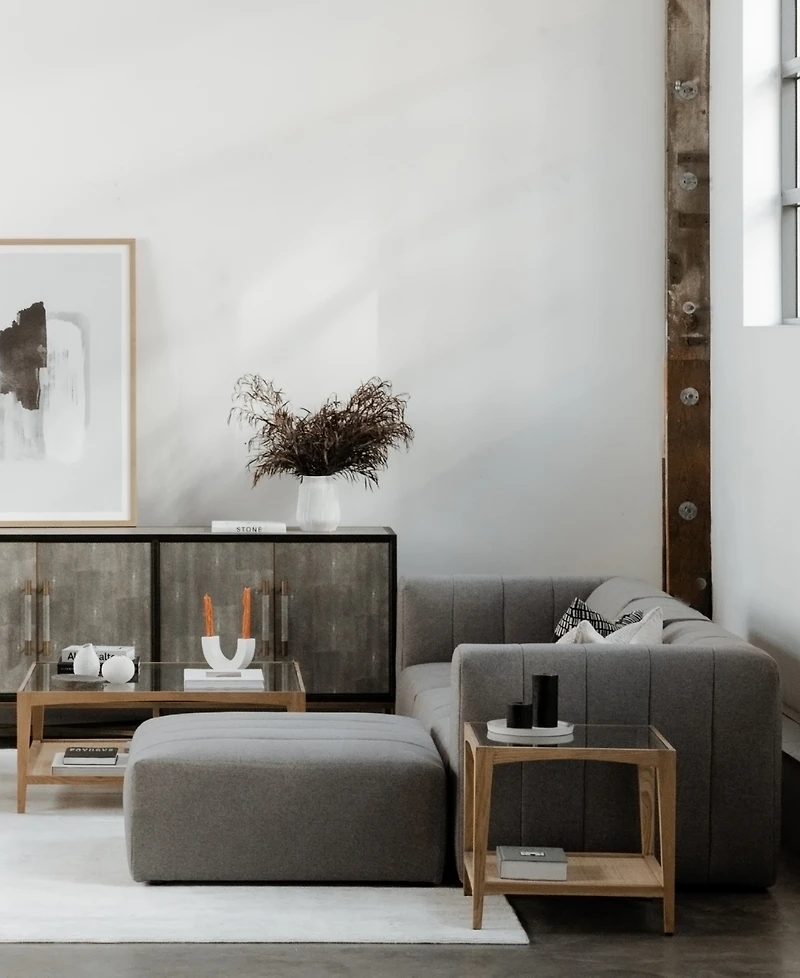 Harrington 22" Oak Square Side Table