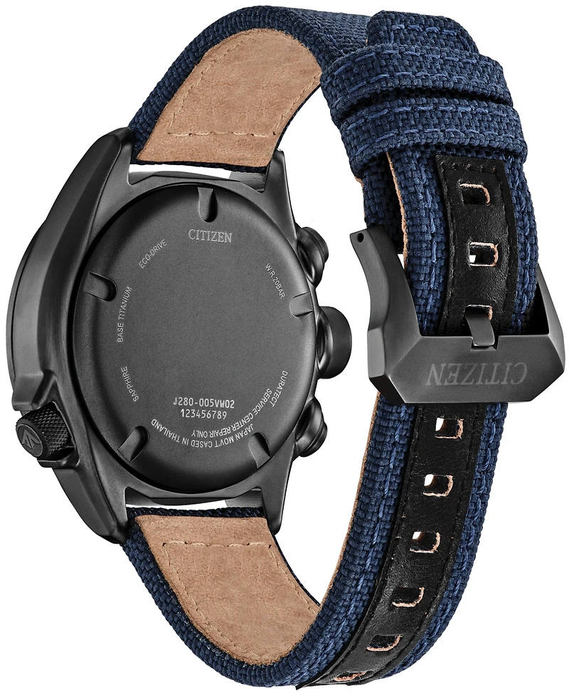 Citizen Men's Men's Promaster Land Eco-Drive Navy Nylon Strap Watch 47mm
