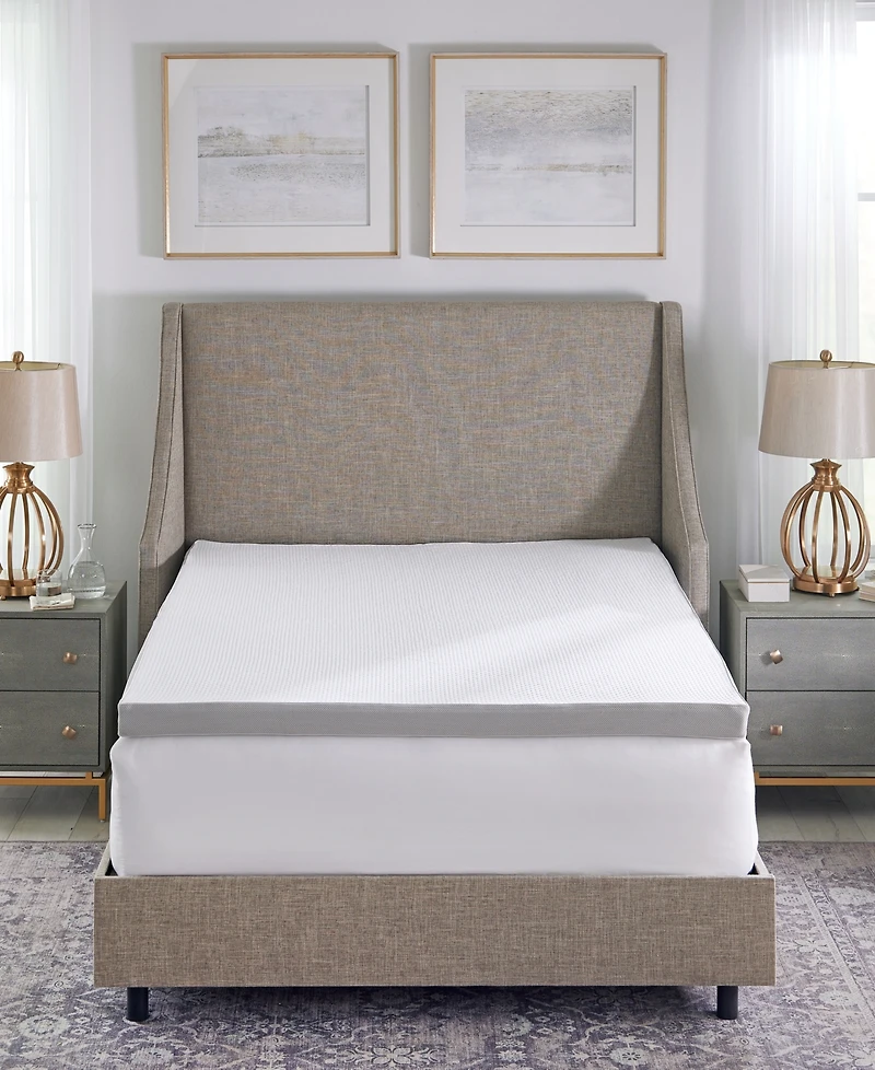 Closeout! BodiPEDIC 2" Cooling Gel Memory Foam Mattress Topper with Graphene Infused Cover, California King