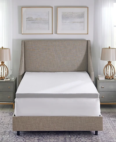 Closeout! BodiPEDIC 2" Cooling Gel Memory Foam Mattress Topper with Graphene Infused Cover, California King