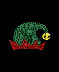 La Pop Art Men's Christmas Elf Hat Word Art Hooded Sweatshirt