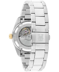 Tommy Hilfiger Unisex Automatic Silver-Tone Stainless Steel Bracelet Watch 40mm, Exclusively Ours