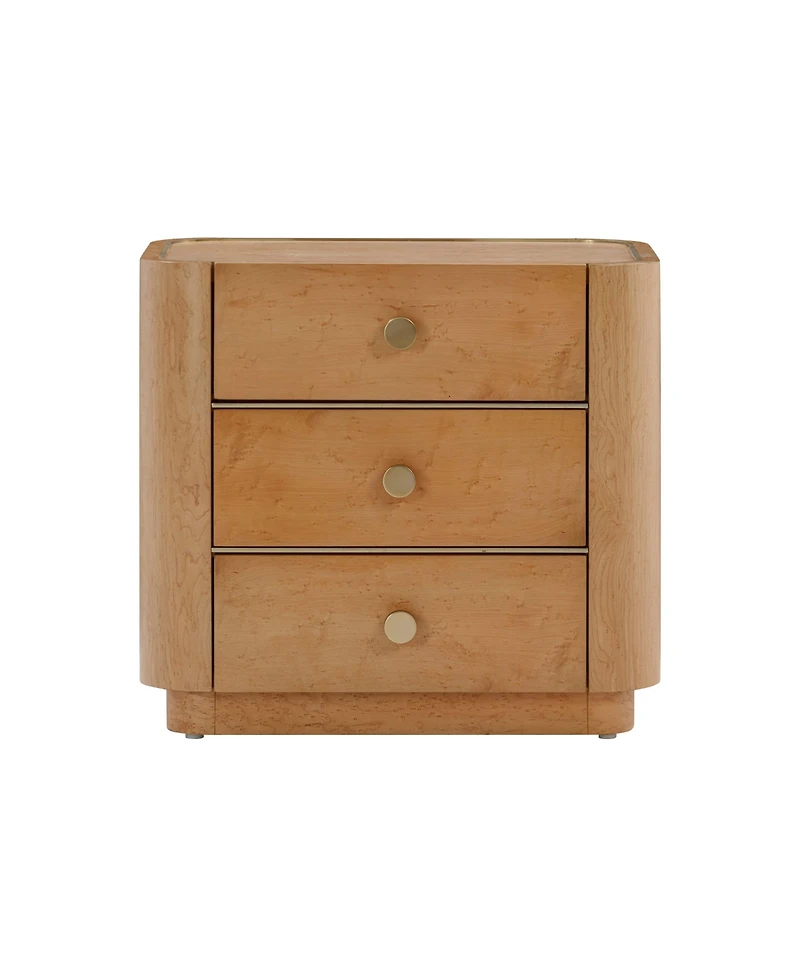 Tov Furniture 1 Piece Acacia 1 Drawer Nightstand