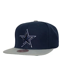 Men's Mitchell & Ness Navy, Silver Dallas Cowboys Team 2-Tone Snapback Hat