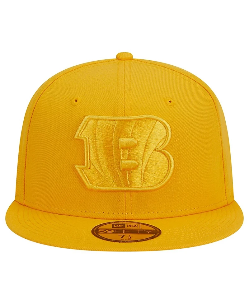 Men's New Era Gold Cincinnati Bengals Color Pack 59FIFTY Fitted Hat