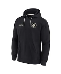 Men's and Women's Fanatics Signature Black Florida State Seminoles Super Soft Fleece Pullover Hoodie