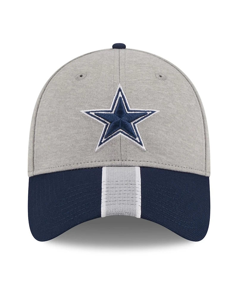 Men's New Era Heather Silver Dallas Cowboys Stripe 39THIRTY Flex Hat