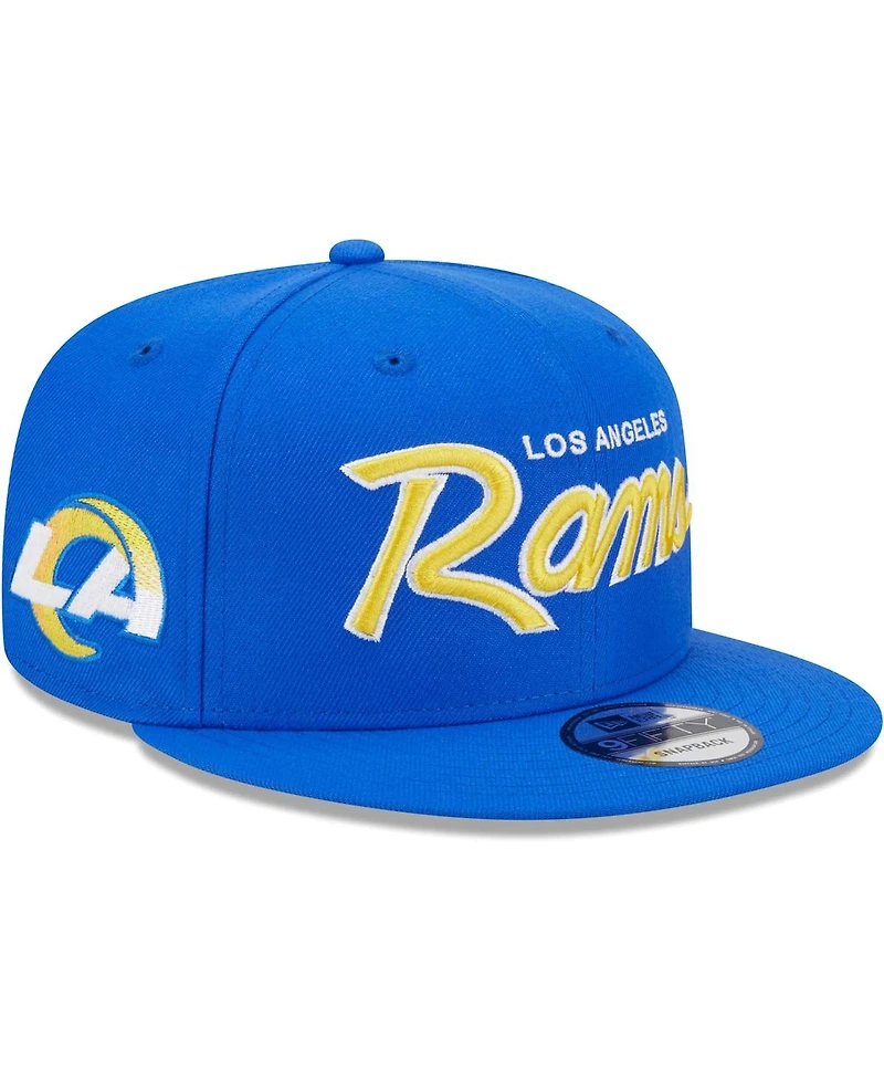 Men's New Era Royal Los Angeles Rams Main Script 9FIFTY Snapback Hat