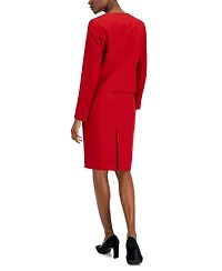 Nipon Boutique Women's Scoop-Neck Jacket & Pencil Skirt Suit