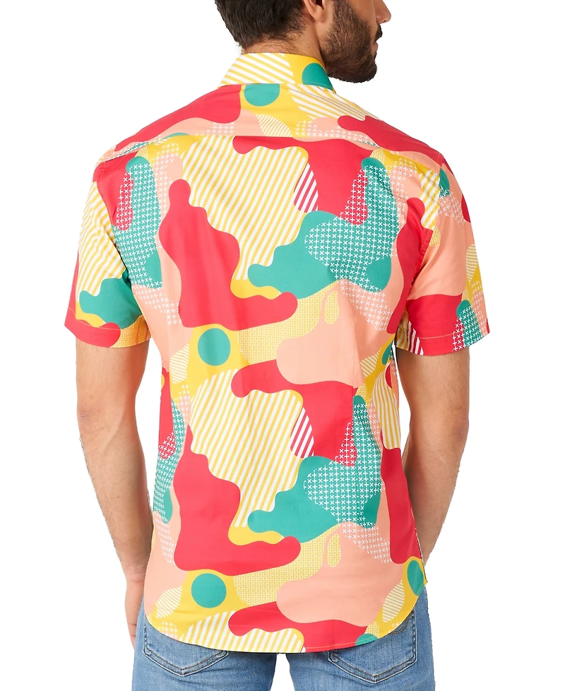 OppoSuits Men's Short-Sleeve Coral Graphic Shirt