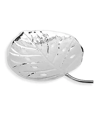 Classic Touch Stainless Steel Leaf Dish, 16" L