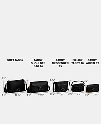 Coach Soft Tabby Leather Shoulder Bag with Removable Crossbody Strap
