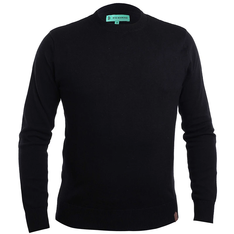 Mio Marino Men's Winter Crew Lightweight Pullover Sweater