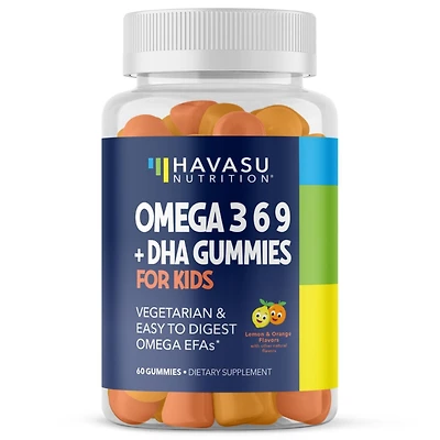 Omega Gummies for Kids, Lemon & Orange, Havasu Nutrition, 60ct