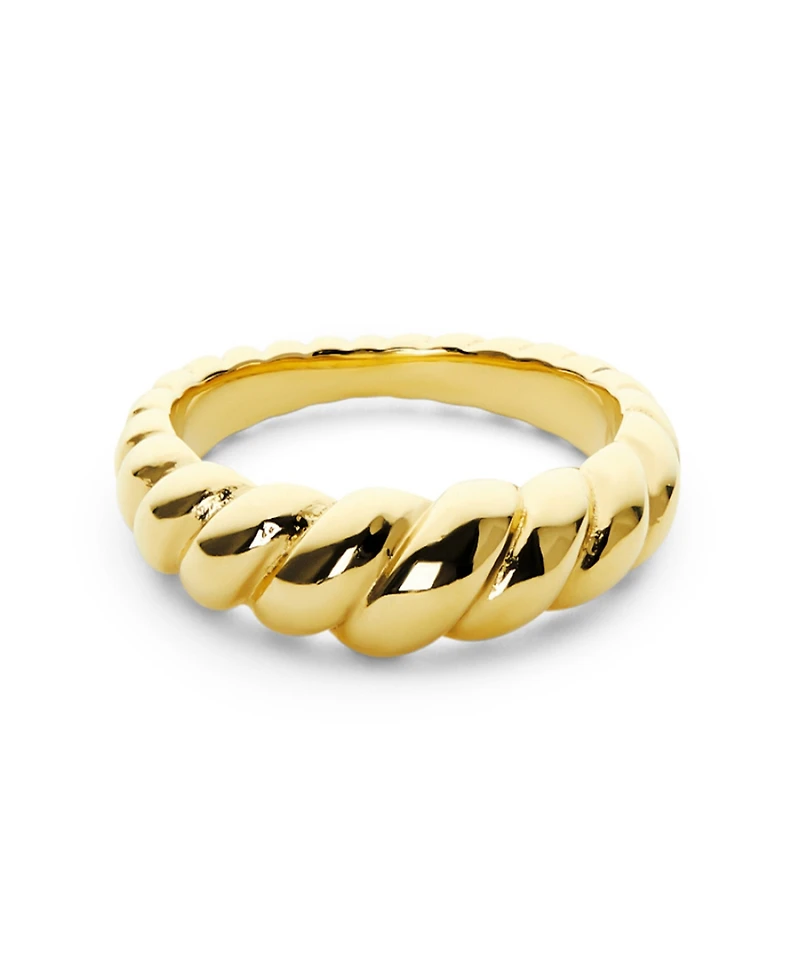 Ana Luisa Gold Twist Ring - Rope Slim