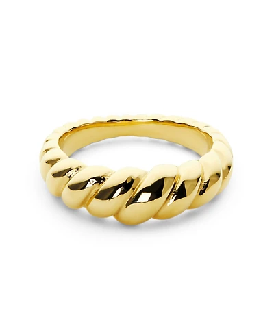 Ana Luisa Gold Twist Ring - Rope Slim