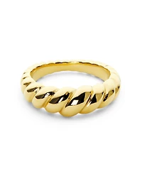 Ana Luisa Gold Twist Ring - Rope Slim