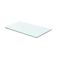 Shelves 2 pcs Panel Glass Clear 23.6"x11.8"