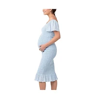 Ripe Maternity Selma Nursing Shirred Dress