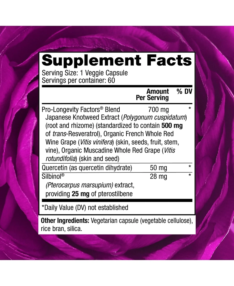 Reserveage, Resveratrol 500 mg with Pterostilbene, Antioxidant Supplement for Cardiovascular and Cellular Health, Supports Healthy Aging, Paleo, Keto,