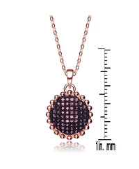 Sterling Silver Cubic Zirconia Round shaped Pendant