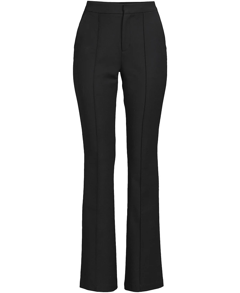 Lands' End Plus High Rise Bi Stretch Pintuck Boot Cut Pants