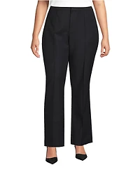 Lands' End Plus High Rise Bi Stretch Pintuck Boot Cut Pants