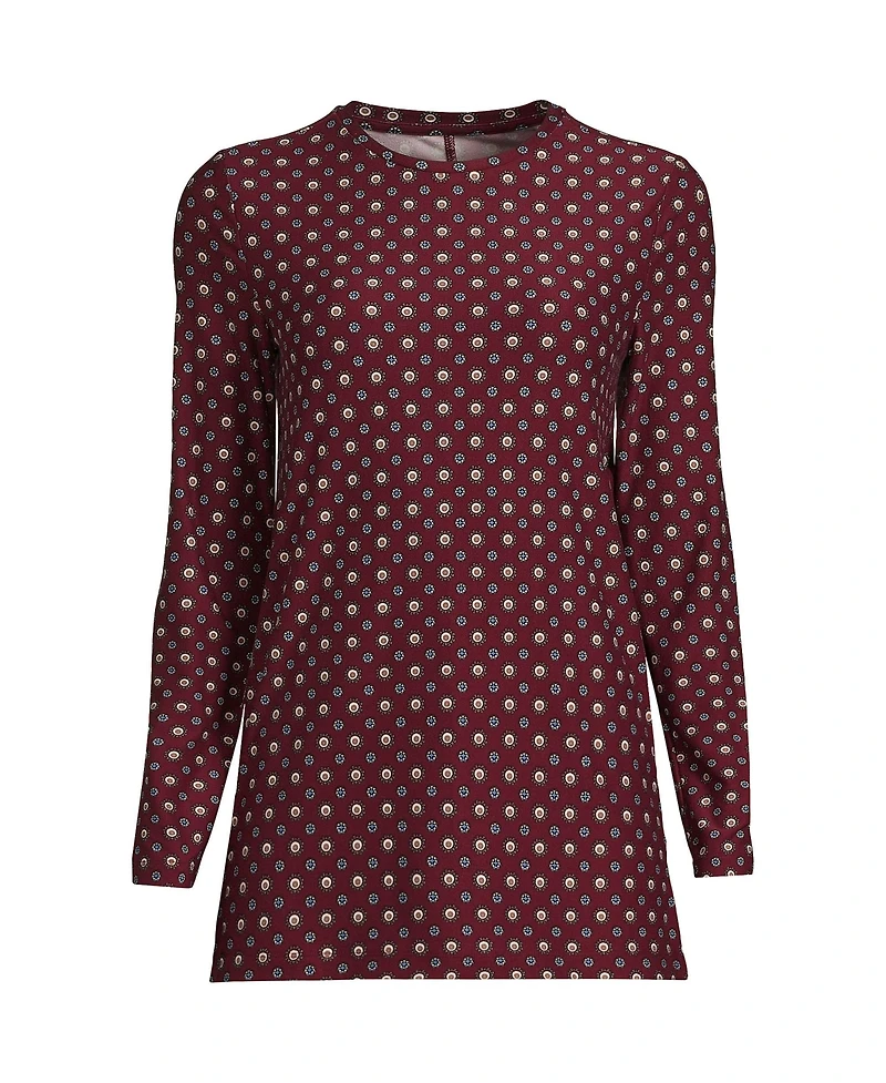 Lands' End Petite Long Sleeve Performance Crew Neck Tunic