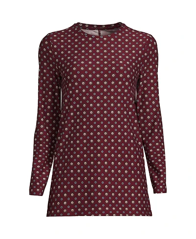 Lands' End Petite Long Sleeve Performance Crew Neck Tunic