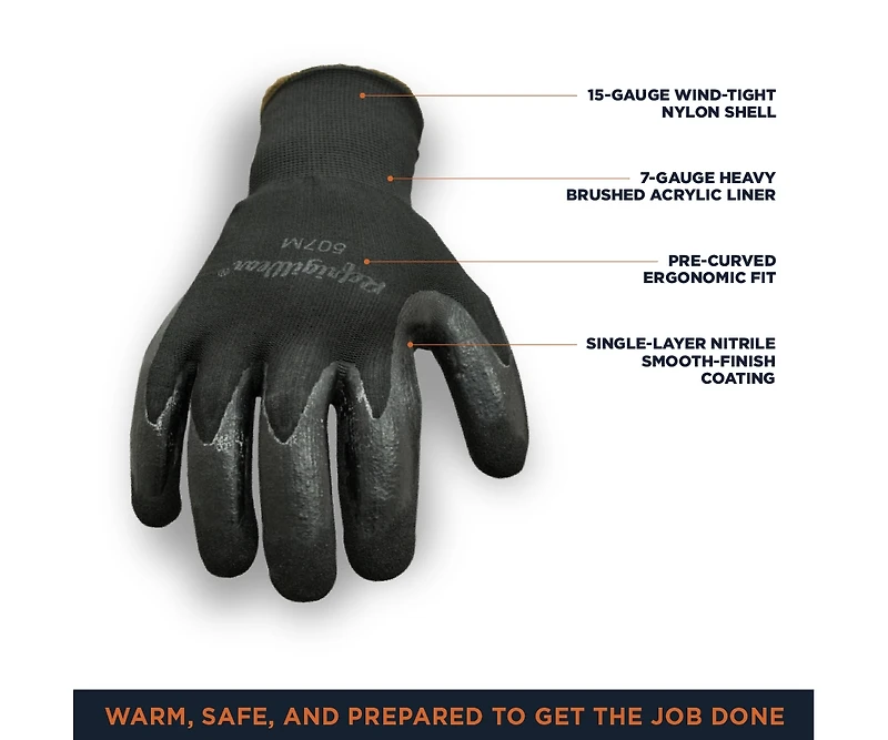 RefrigiWear Men's Dual-Layer Thermal Ergo Gloves