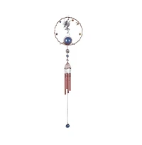 34" Long Fairy Pewter Wind Chime with Copper Gem