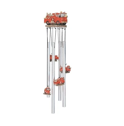 23" Long Fire Truck Round Top Wind Chime
