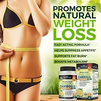 Garcinia Cambogia Weight Loss Pills - 1500mg Hca Pure Extract - Fast Acting Appetite Suppressant - Fat Burner for Women and Men to Help Lose Weight