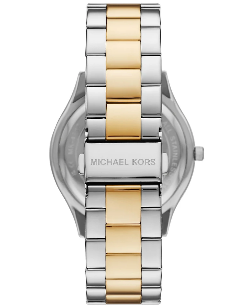 Michael Kors Women's Slim Runway Three-Hand Two-Tone Stainless Steel Watch 42mm