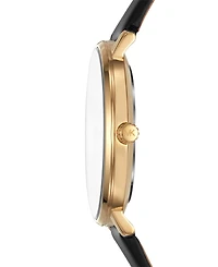 Michael Kors Women's Pyper Three-Hand Black Leather Watch 38mm and Jewelry Gift Set