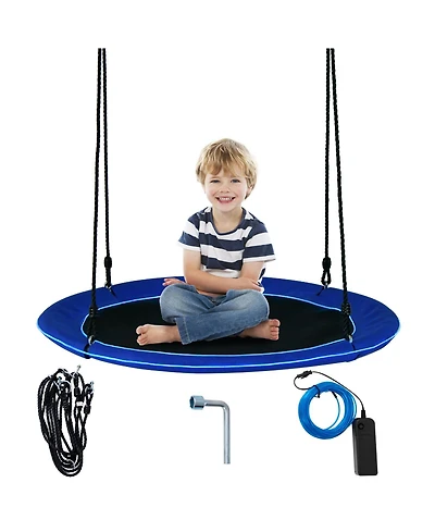 Costway 40'' Saucer Tree Swing 660 Lbs for Kids Adults Outdoor with Led Lights