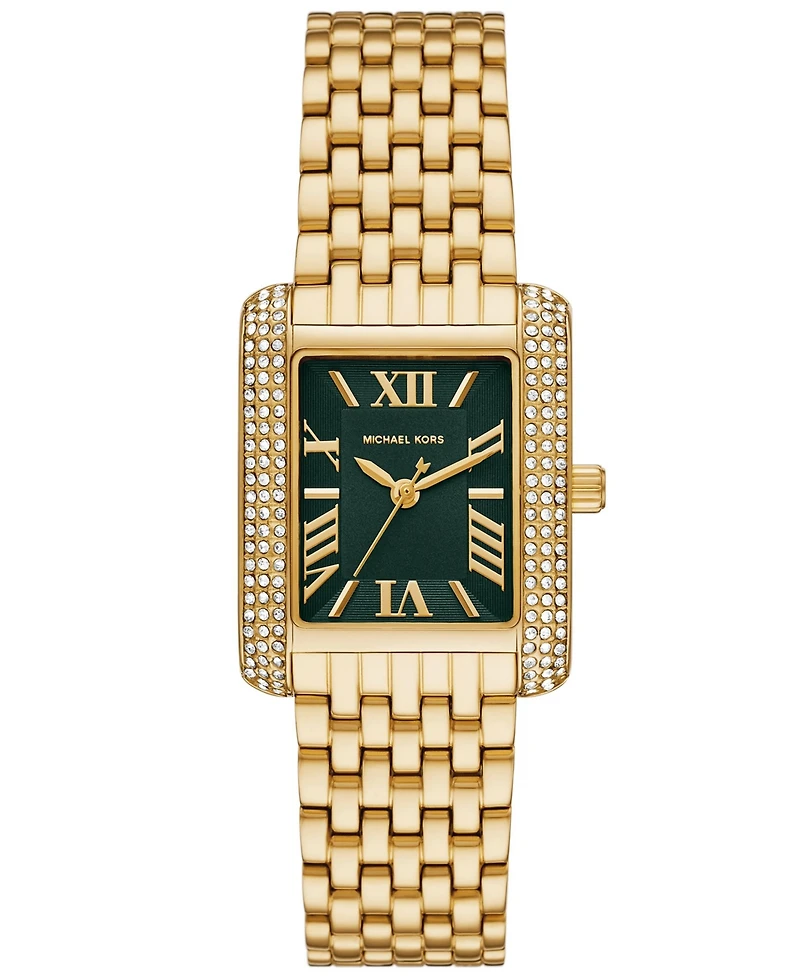 Michael Kors Women's Emery Three-Hand Gold-Tone Stainless Steel Watch 33 x 27mm