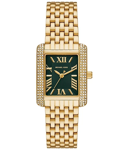Michael Kors Women's Emery Three-Hand Gold-Tone Stainless Steel Watch 33 x 27mm