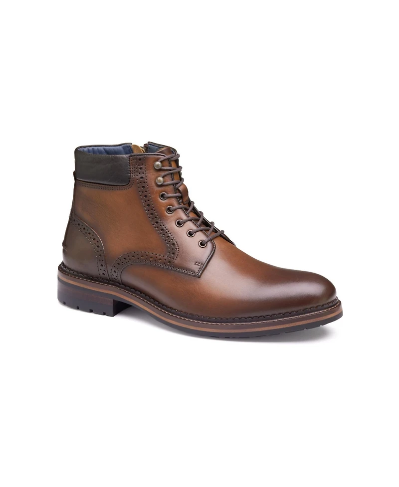 Johnston & Murphy Men's Connelly Leather Plain Toe Boots