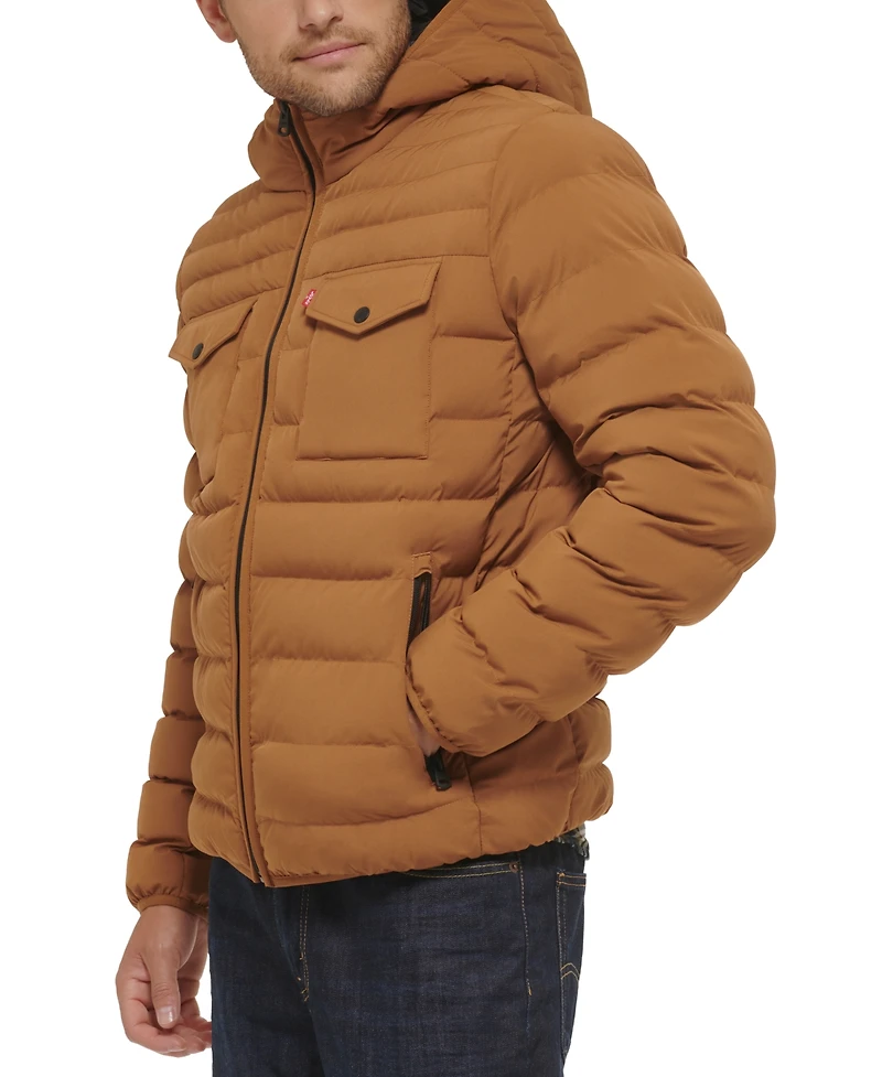 Levi's Men's Stretch Hooded Two-Pocket Quilted Jacket