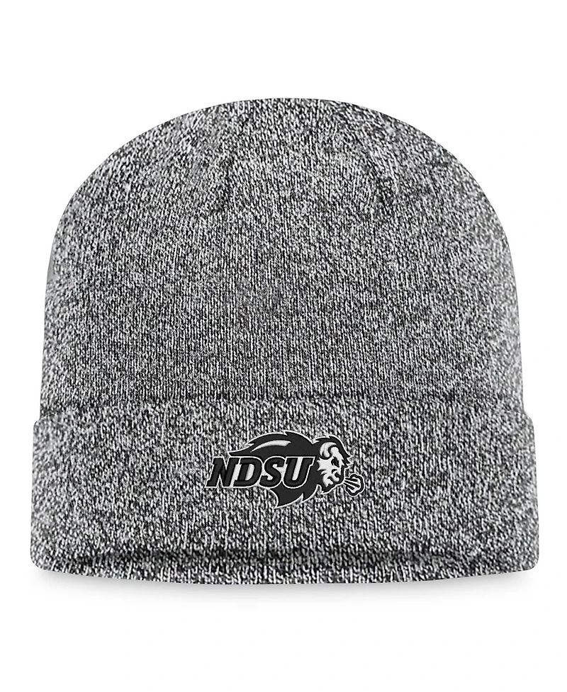 Men's Top of the World Heather Black Ndsu Bison Cuffed Knit Hat