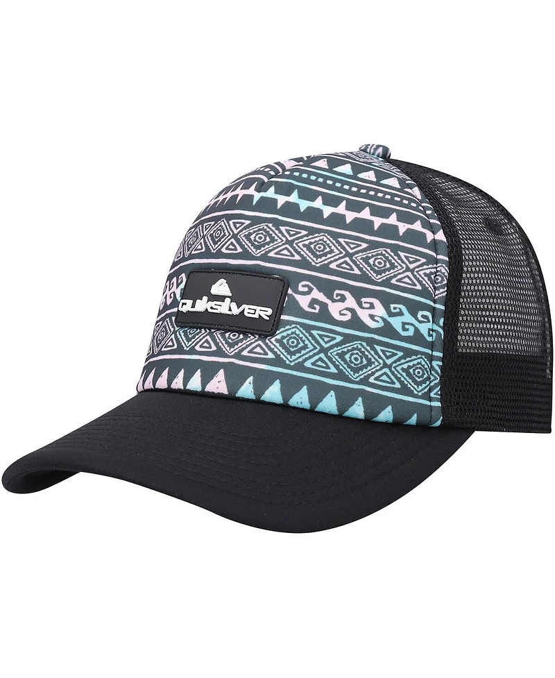 Men's Quiksilver Navy Foam Grillson Trucker Snapback Hat