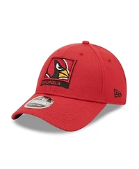 Men's New Era Cardinal Arizona Cardinals Framed Af 9FORTY Snapback Hat