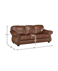 White Label Dadeville 85" Leather Match Sofa