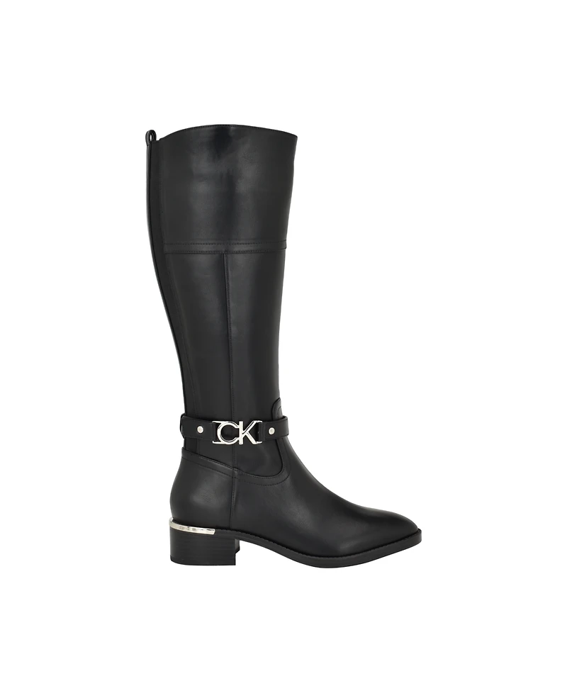 Calvin Klein Women's Daphny Tall Block Heel Boots