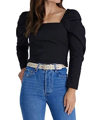 Levi's Women's Studded Fully Adjustable Perforated Leather Belt